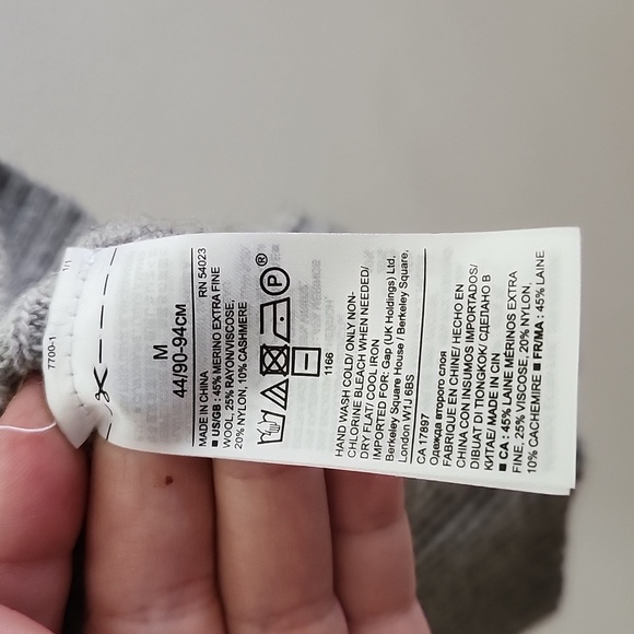 Banana Republic Filpucci Button Back V-Neck Sweater Merino Wool Cashmere Blend - Picture 5 of 8